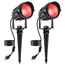 Refletor vermelho externo CREPOW 14 LED IP65 impermeável, pacote com 2 Refletor vermelho externo CREPOW 14 LED IP65 impermeável, pacote com 2