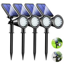 Refletores solares KEV 800 lúmens 18 LEDs IP65 à prova d'água, pacote com 4 Refletores solares KEV 800 lúmens 18 LEDs IP65 à prova d'água, pacote com 4