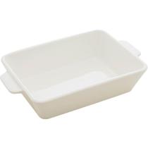 Refratário de Porcelana com Alça 28x17cm Basic Lyor Assadeira Travessa Média Branca