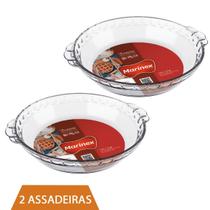 Refratário de Vidro Forma Redonda Filetada 1,3ml Marinex 2Un