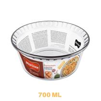 Refratário de Vidro Forma Redonda Suflê 700ml Marinex