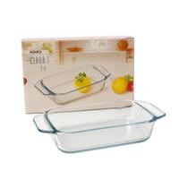 Refratário de Vidro Retangular 1,5L Travessa de Vidro para Servir Alimentos