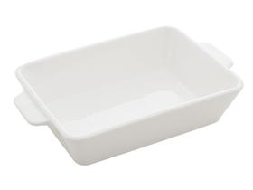 Refratário Lyor Porcelana C/alça Basic Branco 34x20,5x5cm
