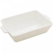 Refratário Porcelana Alça 34x21x5cm Lyor Travessa para Servir Lasanha Basic Branco