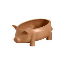 Refratário Porco Pig Cerâmica Matte Marrom 4200ml - Scalla