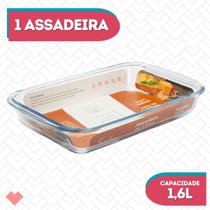 Refratário Vidro Retangular 1,6L AirFryer Forno Microondas Refratário Vidro Retangular 1,6L AirFryer Forno Microondas