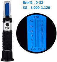 Refratômetro 2 Em 1 Brix 0- 32% E Densidade Específica