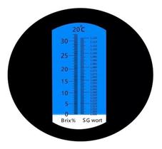Refratômetro Brix 0-32% 2 Em 1 Açúcar Cerveja Caldo