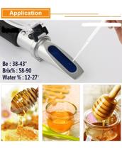 Refratômetro Brix 58 A 90% Escala Tripla Mel Geleias Açucar