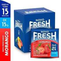 Refresco em Pó Fresh Morango 15g Display com 15 Unidades Refresco em Pó Fresh Morango 15g Display com 15 Unidades