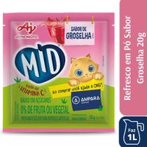 Refresco Em Pó Mid Sabor Groselha 20G