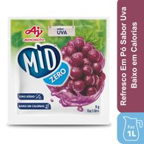 Refresco Em Pó Mid Zero Sabor Uva 8G