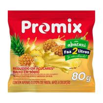 Refresco em Pó Promix Abacaxi 80g - Embalagem com 24 Unidades