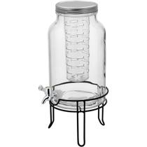 REFRESQUEIRA COM SUPORTE HOME&CO VIDRO 5,5L 44x19x19cm TRANSPARENTE SUQUEIRA