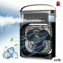 Refrigerador De Ar Ventilador Umidificador Portátil Com Led Reservatório De Água Led