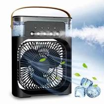 Refrigerador De Ar Ventilador Umidificador Portátil Com Led Reservatório De Água Led Usb - Idali Life