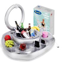 Refrigerador de bebidas em lata flutuante inflável para piscina 5L com saco de gelo Refrigerador de bebidas em lata flutuante inflável para piscina 5L com saco de gelo