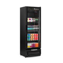 Refrigerador de Bebidas Vertical 446 Litros Porta de Vidro GRV-45 ECO PR Gelopar Preto 127v