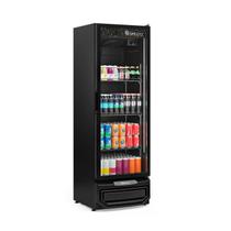 Refrigerador de Bebidas Vertical 446 Litros Porta de Vidro GRV-45 ECO PR Gelopar Preto 220v