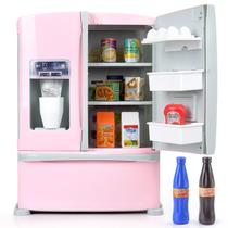 Refrigerador de brinquedo PLAY com dispensador de gelo para crianças a partir de 3 anos, branco