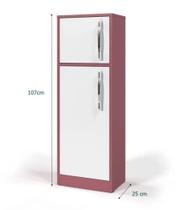 Refrigerador Diana em MDF Branco/Rosa - Ofertamo Refrigerador Diana em MDF Branco/Rosa - Ofertamo