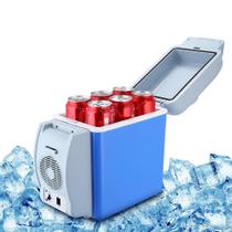 Refrigerador do refrigerador do carro 12v 7.5l mini e caixa mais quente (azul)