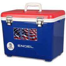 Refrigerador ENGEL UC19-RWB 18L Patriotic Dry Box Ice Chest Refrigerador ENGEL UC19-RWB 18L Patriotic Dry Box Ice Chest