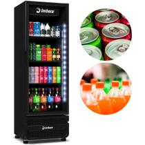 Refrigerador Expositor Full Black 485L Porta De Vidro Bivolt VRS16 LED Imbera Refrigerador Expositor Full Black 485L Porta De Vidro Bivolt VRS16 LED Imbera