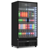 Refrigerador Expositor Inverter G326 810L Crystal Todo Preto 2 Portas Vidro Bivolt - Imbera