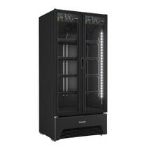 Refrigerador Expositor, Porta Dupla Slim VB70 Optima All Black Metalfrio 220v 752L