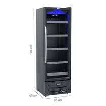 Refrigerador expositor venax expvbl330/preto fosco 220v