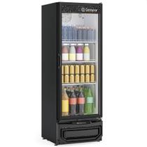 Refrigerador/Expositor Vertical 1 Porta 410L GPTU-40 EL PR Preto Gelopar - Porta de Vidro + Iluminação LED + Fechamento Automático