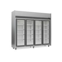 Refrigerador Expositor Vertical 1580 Litros Inox 127V Gelopar GEAS-4P