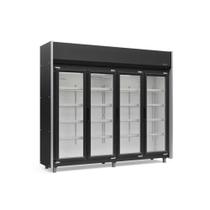 Refrigerador Expositor Vertical 1580 Litros Preto 127V Gelopar GEAS-4P
