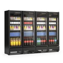 Refrigerador/Expositor Vertical 4 Portas 1979L Conveniência GCVR-1950 CB PR All Black Gelopar - Iluminação LED Perimetral Refrigerador/Expositor Vertical 4 Portas 1979L Conveniência GCVR-1950 CB PR All Black Gelopar - Iluminação LED Perimetral