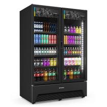 Refrigerador Expositor Vertical Bebidas Duas Portas Vidro 1164l Vbm3ah All Black 220v - Metalfrio
