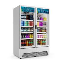 Refrigerador Expositor Vertical Bebidas Duas Portas Vidro 1164l Vbm3al Optima Branca 220v - Metalfrio