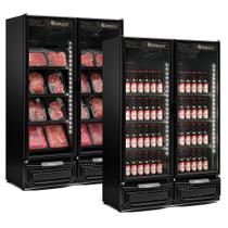 Refrigerador/Expositor Vertical Conveniência Cerveja E Carnes GCBC-950 LB PR All Black c/ LED Perimetral Gelopar 957 Litros Frost Free