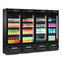 Refrigerador/Expositor Vertical Conveniência GCVR-1950 LB PR All Black 1950L c/ LED Perimetral - Gelopar