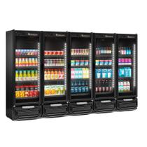 Refrigerador/Expositor Vertical Conveniência GCVR-2500 LB PR All Black 2500L c/ LED Perimetral - Gelopar