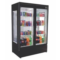 Refrigerador Expositor Vertical Frilux 1200 Litros Preto 2 Portas de Vidro 220V RF-006