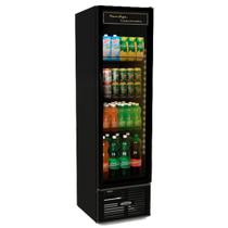 Refrigerador/Expositor Vertical Linha New Age 250L ERV-250/P PR All Black Porta de Vidro Duplo c/ gás Argônio e LED Perimetral - Conservex