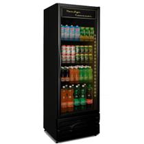 Refrigerador/Expositor Vertical Linha New Age 400L ERV-400/P PR All Black Porta de Vidro Duplo c/ gás Argônio e LED Perimetral - Conservex