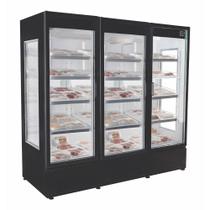 Refrigerador Expositor Vertical para Carnes Frilux 1800 Litros Preto 3 Portas de Vidro Aquecido 220V RF-007-C Refrigerador Expositor Vertical para Carnes Frilux 1800 Litros Preto 3 Portas de Vidro Aquecido 220V RF-007-C