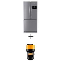Refrigerador French Door Brastemp 220V Frost Free Side Inverse 554L Inox BRBRO85AK + Cafeteira Nespresso Vertuo POP