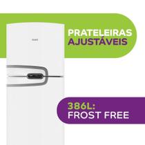 Refrigerador/Geladeira Consul Duplex 386L CRM43NB, Frost Free, Prateleiras com Altura Flex e Ajustáveis, Branco