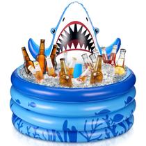 Refrigerador inflável Bencailor Shark Party Decorations Blue Refrigerador inflável Bencailor Shark Party Decorations Blue