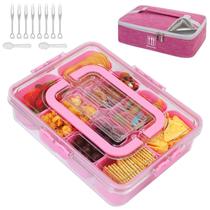 Refrigerador isolado Snack Box WETRBWEH com 8 compartimentos rosa