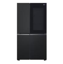 Refrigerador lg smart side by side instaview black inox 647 litros 220v gc-v257sqv2