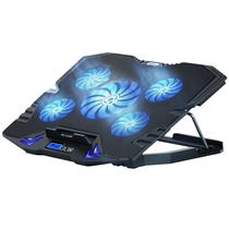 Refrigerador para laptop TopMate C5 12-15,6" com 5 ventiladores e tela LCD